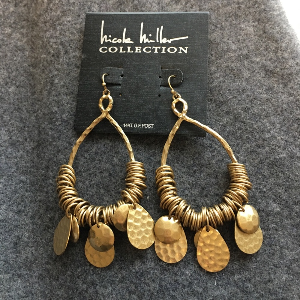 Nicole Miller Earrings - 14k Gold Post